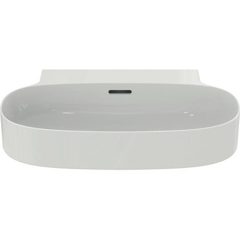 Lavabo Linda-X sans trou avec robinetterie intégrée, 600x500x135 mm, blanc avec IdealPlus