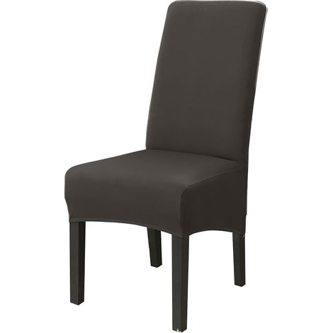 Simplicity Home Bedroom Plus High Stretch Milk Silk Waterproof Chair Cover - Black, 6pcs (1/4)