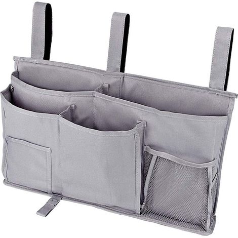 Organisateur De Rangement Suspension - 8 Poches Pour Livres Téléphones Tablettes Télécommandes - Pour Têtes De Lit Rails De Lit Chambres Étudiantes Lits Superposés Salle De Bain - 1 Pièce (1/5)