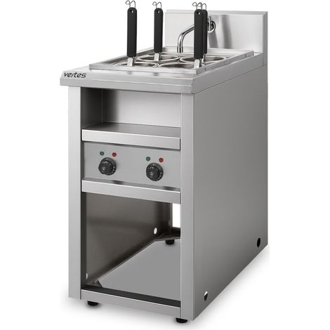 VERTES Nudelkocher aus Edelstahl, 2 x 1700 W, 2 x 8 l, 4 Körbe