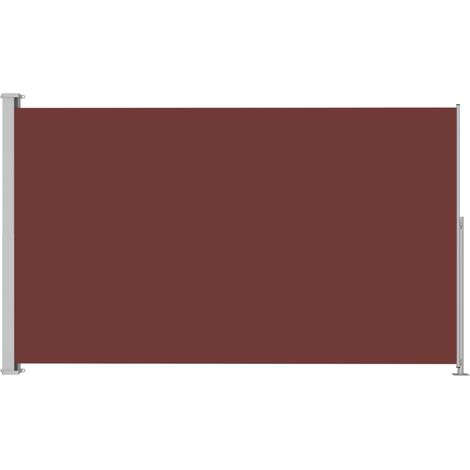 Tenda da sole parasole laterale retrattile per patio giardino terrazza balcone schermo di protezione visiva 180 x 300 cm marrone 020007328
