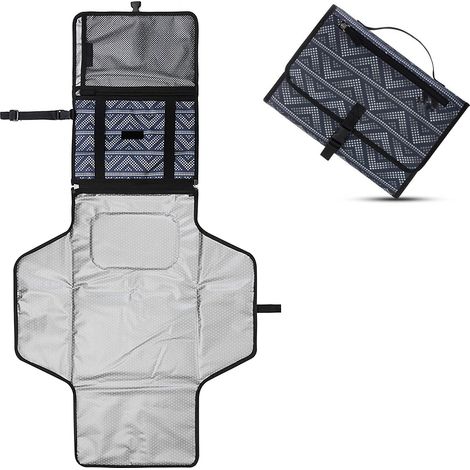 Tapis à langer portable - 64 x 55 cm - imperméable - rembourré - housse lavable - pour déplacements et voyages - 1 pièce (1/5)