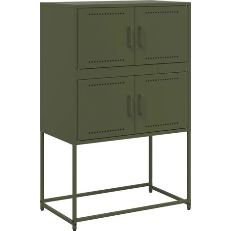 Maison Exclusive - Credenza Verde Oliva 68,5x38,5x107 cm in Acciaio