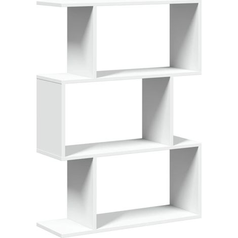 vidaXL Room Divider Bookcase 3-Tier White 70x24x97 cm Engineered Wood