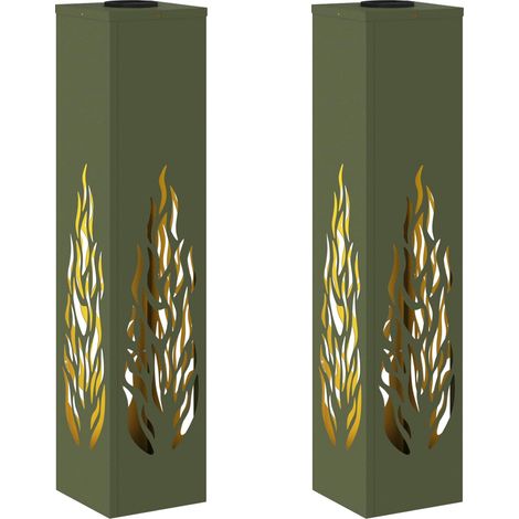 Lumière de chemin LED solaire 2 pcs Vert olive (1/5)