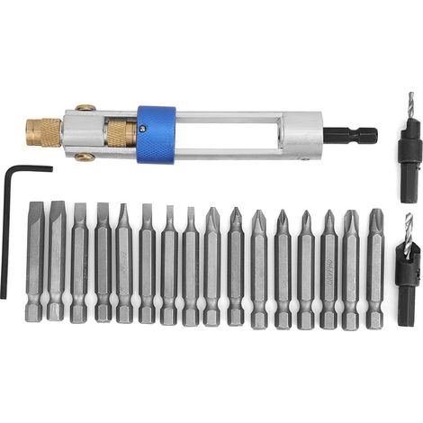 20-teiliges Senkbohrer-Set mit Multifunktions-Schnelladapter für Druckluftschrauber (1/5)