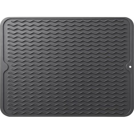 Tapis de séchage en silicone organique – Résistant à la chaleur jusqu'à 220 °C – Antidérapant – Pour comptoirs et tiroirs – Facile à nettoyer (1/5)
