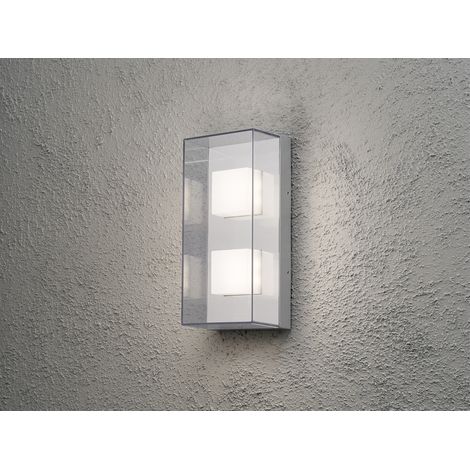 Gradlinige Wandleuchte SANREMO, bruchsicherer Schirm, 8W HP-LED, IP54 (1/5)