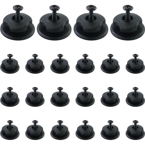 A Lot de 22 accessoires de remorque, fixation de bâche avec vis, boutons de bâche robustes, boutons de fixation en plastique, crochets de bâche, remorques, parfaits pour la fixation de filets (1/4)