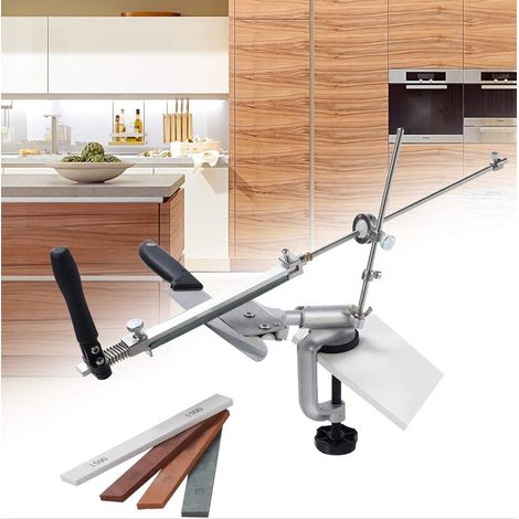 Aiguiseurs manuels professionnels avec 4 meules, affûteur de couteaux à angle fixe rotatif Pro RX-008, ensemble d'outils d'affûtage de cuisine (1/5)