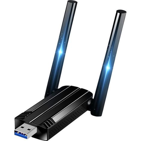 1 adaptateur wifi usb 3.0 double bande 1300mbps antenne 5dbi compatible pc windows mac (1/5)