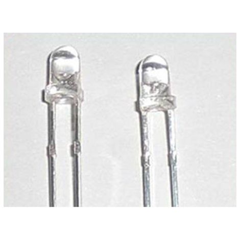 100 PZ LED F3 diametro 3mm Bianco 6000K 3,0-3,2V