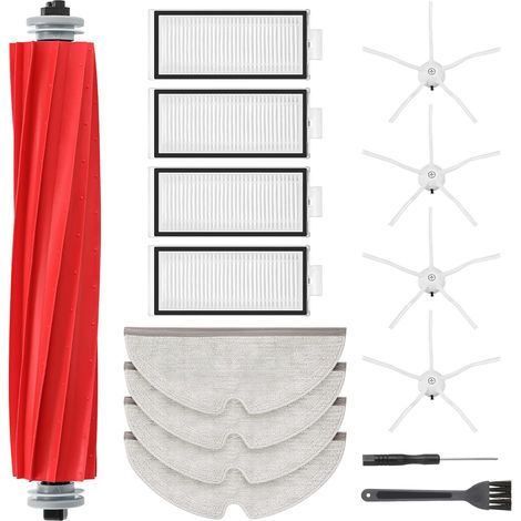 Q7 MAX Accessoire de rechange compatible avec Roborock Q7 MAX/ Q7 MAX + aspirateur, 1 brosse principale, 4 filtres, 4 brosses latérales, 1 outil de nettoyage de brosse (1/5)