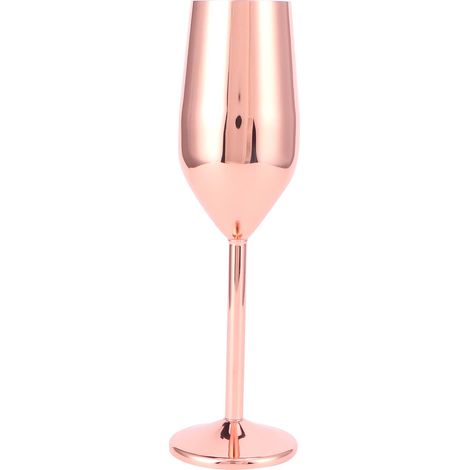 Verre à champagne inox 200ml, gobelet acier inoxydable cuivré, tasse de fête, banquet, pique-nique, bar, dorure cuivre (1/5)