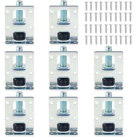 8 Pièces Niveleurs Meubles Réglables pour Armoires, Pieds de Nivellement Robustes, Niveleurs Meubles Robustes, Pied Meuble Reglable pour Tables, étagères, Placards, établi (1/4)
