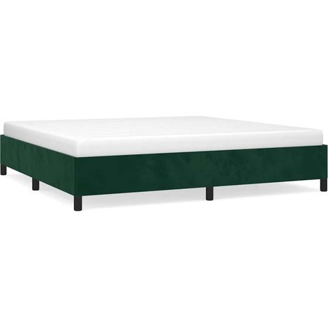 Maison Exclusive - Giroletto senza Materasso Verde Scuro 200x200 cm in Velluto (1/5)