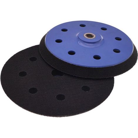 2 Plateaux ponçage 180mm, 8 trous, surface auto-agrippant, pour meuleuse Bosch (1/3)