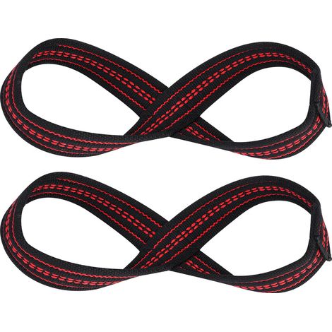 Sangles de musculation en nylon et élasthanne souples en forme de 8, manchons de protection pour les mains, support d'entraînement en salle de sport (M) (1/5)