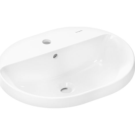 hansgrohe Xuniva U lavabo encastrado, con rebosadero, 1 agujero (1/4)