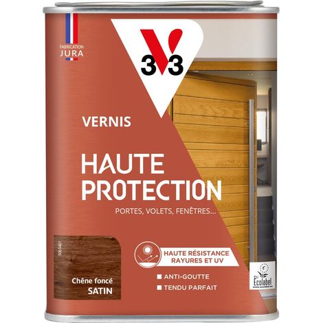Vernis Haute Protection Ecolabel V33 chêne foncé Satin - 1L