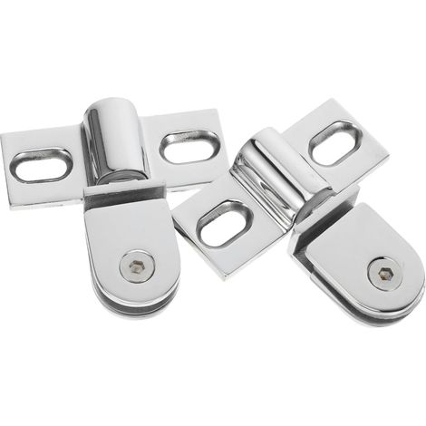 Lot de 2 charnières pivotantes en acier inoxydable pour verre