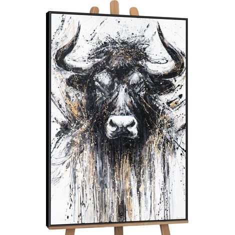 Gemälde Ungezähmter Geist Rahmen Schwarz 120x80 cm (1/5)