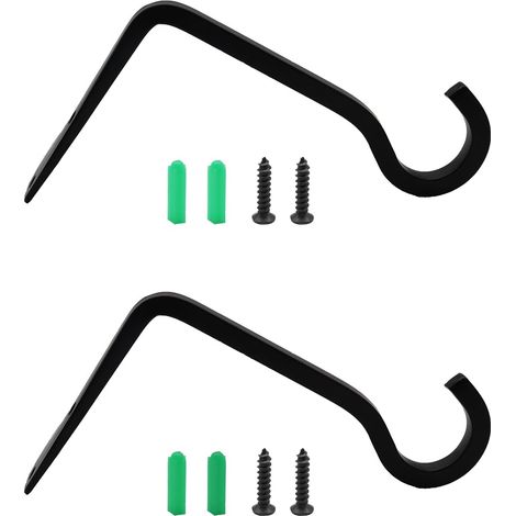 Support de panier suspendu 2 pièces, montage mural 6 pouces, garniture de balcon avec vis V7J08 (1/5)