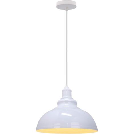 Un ensemble de 1 lampe pendentif de style industriel, une lampe de plafond en métal rétro E27, d'un diamètre de 30 cm (1/4)