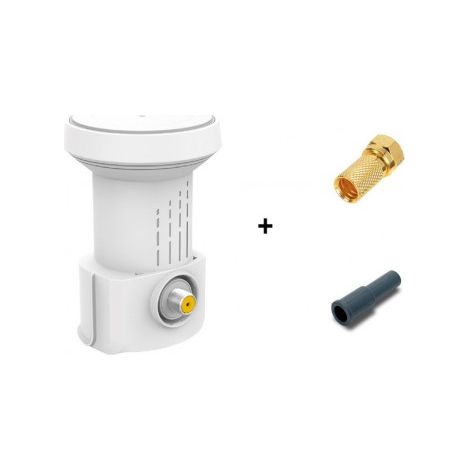 LNB Single 0,1 dB Full HD 4K Ultra HD Redline WL1 + 1 Fiche F Or + Capuchon de Protection Etanchéité (1/5)
