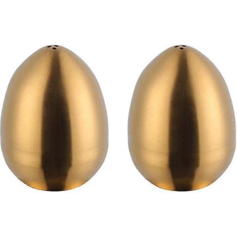 Pot à assaisonnement pour œufs en acier inoxydable, salière et poivrière de cuisine à trois trous - 26-gold (1/5)