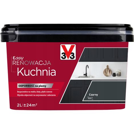 Pintura acrílica para madera, muebles y azulejos V33 2 l negro mate 1 unidad. (1/5)