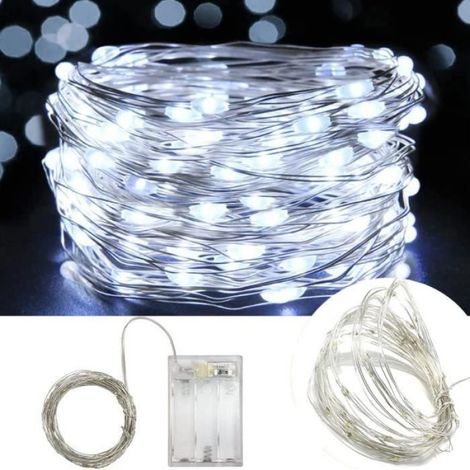 Guirlande Lumineuse - - 12m - 120 LED - Blanc Froid - 3 Modes d'Éclairage (1/5)