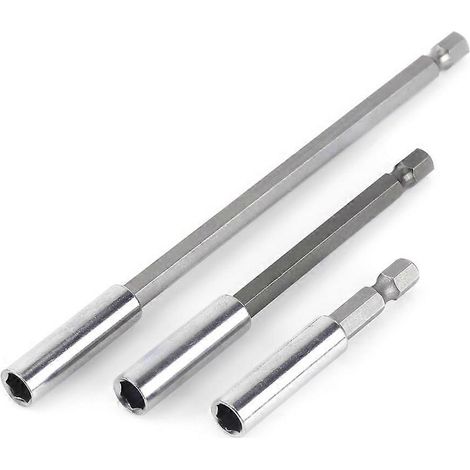 Porte-embout magnétique 3 pièces pour perceuse électrique et tournevis, rallonge pour tournevis électrique et pneumatique, tige de 6,35 mm (1/4") (1/5)
