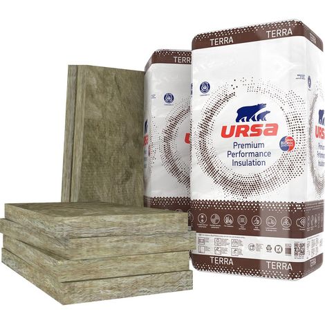 URSA TERRA PLUS 70 – Pannelli lana minerale A1 per pareti e sottotetti (vendita a pacco) - Misura: 40 mm - 0.60x1.40 m - 10.08 mq - 12 Pcs (1/3)