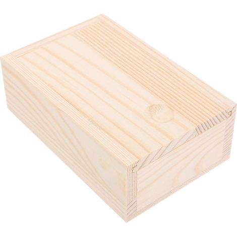 Boîte à bijoux en bois à tiroir coulissant, boîte à bibelots vintage, boîte de rangement pour bijoux vintage-11.60X7.50X4.00CM