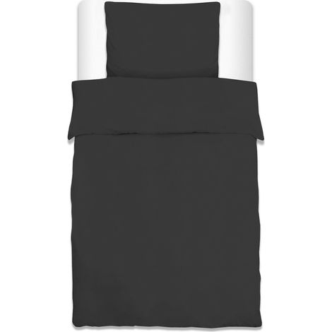 1 set de linge de lit en renforcé Julie, 135x200cm, 2pcs, noir