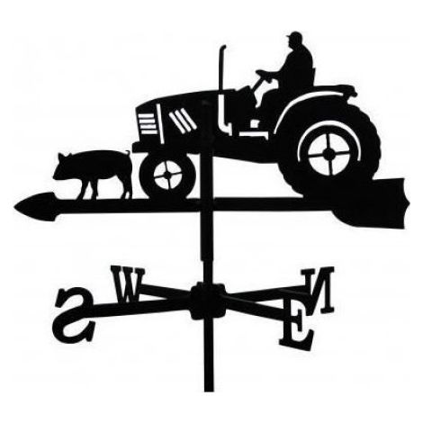 Girouette Fermier sur son Tracteur en fer forgé petit modèle