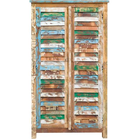 Armoire à lattes en bois coloré Ethnik (1/5)