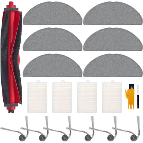 21 pièces d'accessoires pour Roborock Q7 L5+/Q7 L5/ Q7 M5/Q7 M5+ Aspirateur Robotique, 1 Brosse Principale, 4 Filtres, 6 Lingettes, 6 Brosses Latérales (1/5)