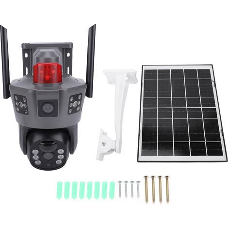 2K Dual Lens Wireless Solar Security Camera, 360° Rotation, Motion Detection & 2-Way Talk, IP66 (1/5)