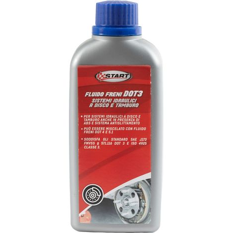 Fluido per freni DOT 3 per sistemi idraulici a disco e tamburo anche con ABS, antislittamento 250ml