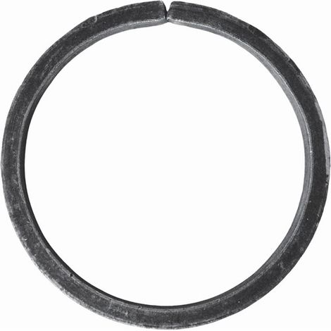 Deco Fer Forge – Cercle décoratif en fer forgé 125mm – Fer plat 20x8mm – Fixation par soudure pour portails et clôtures – Produit brut à peindre