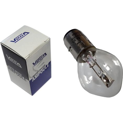 1 Ampoule Halogène BA20D 35W 12V Argent Pour Véhicule Moto Scooter