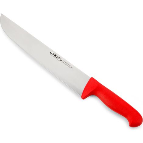Coltello da macellaio Arcos Colore - Prof. 291922 in acciaio inox Nitrum e mango ergonomico rosso Polipropilene e 30 lama cm, coperchio espositivo (1/5)