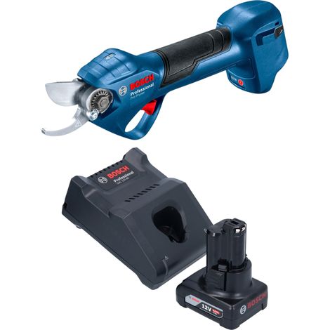 Bosch Pro Pruner Cesoie professionali a batteria 12 V + 1x batteria ricaricabile 6,0 Ah + caricabatterie