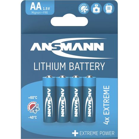 Ansmann Extreme Batteria Stilo (AA) Litio 2850 mAh 1.5 V 4 pz. (1/4)