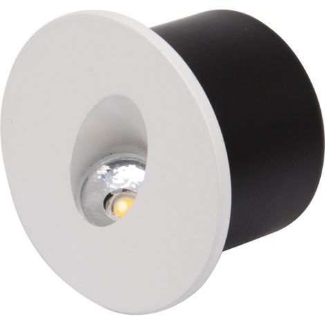 Spot encastrable LED mural rond 3W 4000K – Éclairage directionnel pour intérieur – Socle d'encastrement inclus – Classe énergétique A++ – Horoz Electric (1/2)