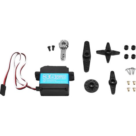 Servo DSSERVO DS3235SG 270° étanche, boîtier bleu, 35 kg, dents métalliques, bras mécanique à couple élevé, coupelle creuse (1/5)