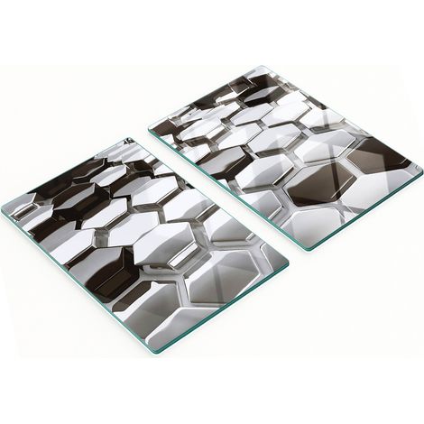 Set di taglieri da cucina in vetro temperato con stampa 3D, 2x40x52 cm (1/5)