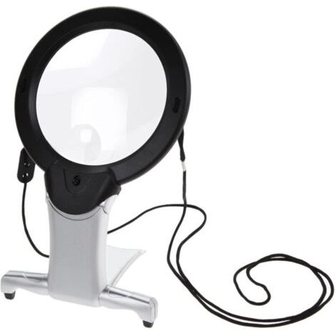 Loupe Broderie Tour Cou: Loupe de Lecture Lumineuse X2 et X6 Grossissante Eclairante LED Mains Libres pour Travaux Couture Réparations Loisirs Créatifs Lecture (1/4)